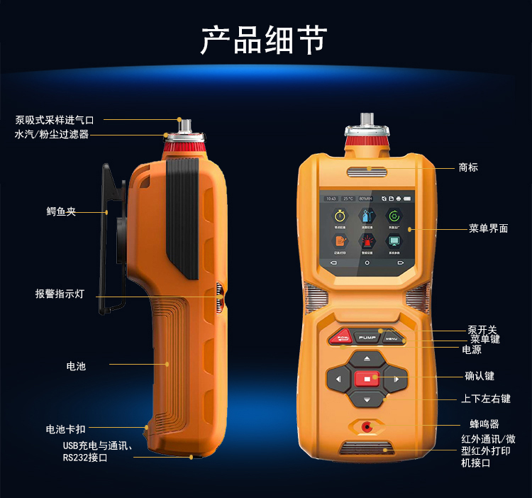 便攜泵吸式丙烯酰胺氣體檢測(cè)報(bào)警儀